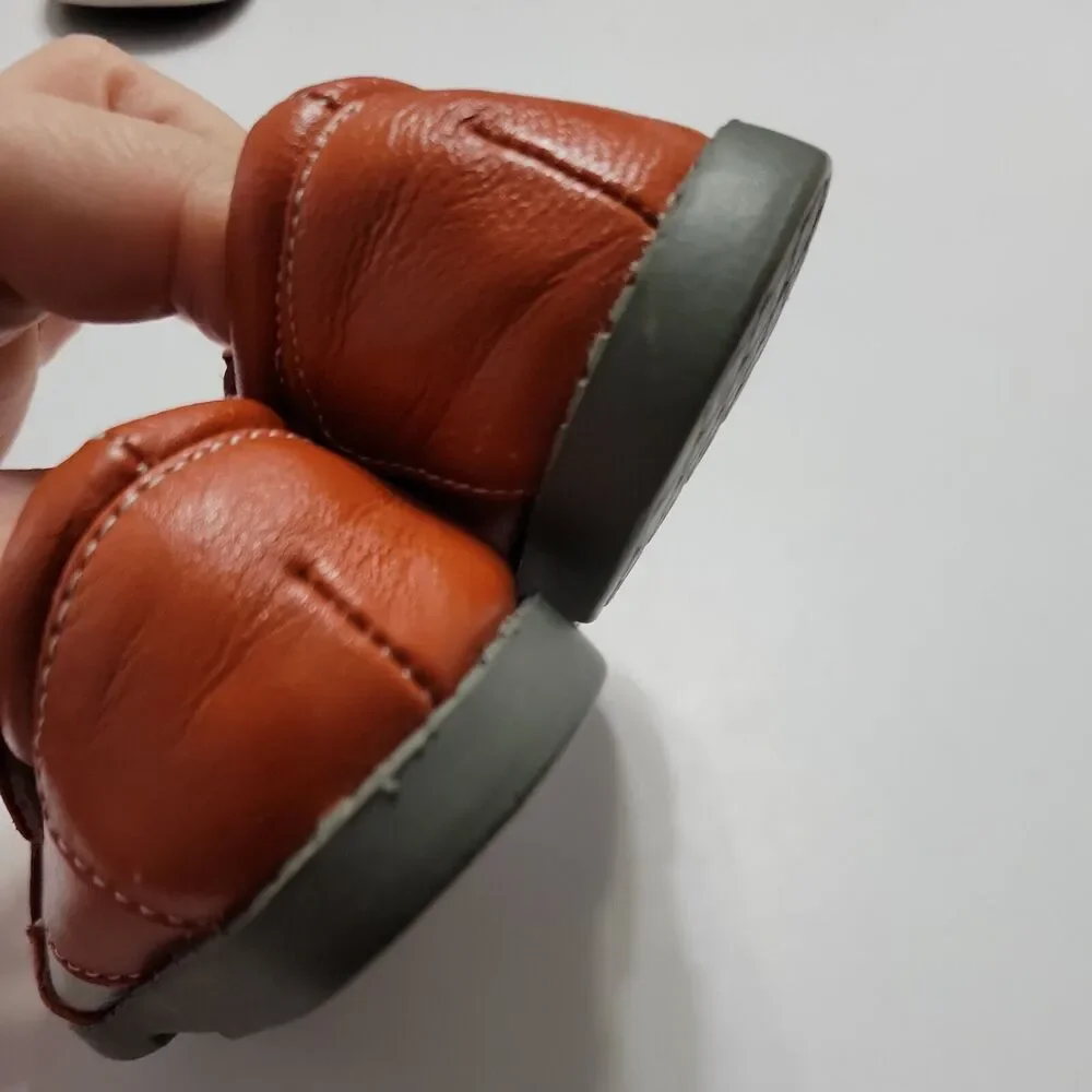 See Kai Run Sneaker Infant Boy 2 Shoe Burnt Orange Gray Adjustable Strap Comfort